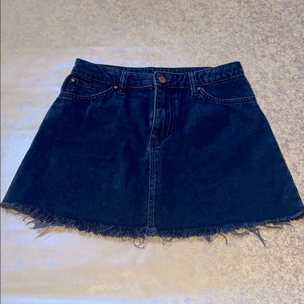 Black jean skirt